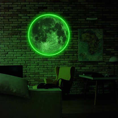 Supermoon Neon Sign