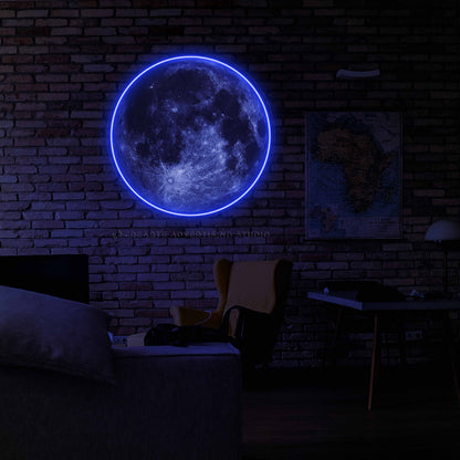Supermoon Neon Sign